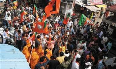 NEWS: चार राज्यों में BJP की जीत, नीमच के विजय टॉकीज चौराहा पर मनाया जश्न, आतिशबाजी कर बांटी मिठाइयां, पढ़े खबर