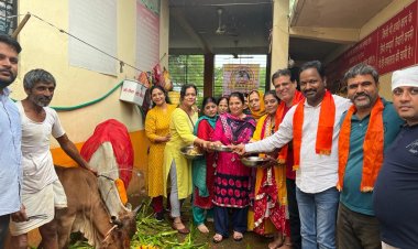 NEWS: बछ बारस आज,राष्ट्रीय गौ सेवा संघ के लोग पहुंचे गौशाला,गौ माता को यु किया नमन,पढ़ें खबर