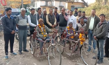 NEWS: सामाजिक न्याय विभाग ने मनासा में विकलांगों को की ट्रायसिकल वितरित, पढ़े खबर