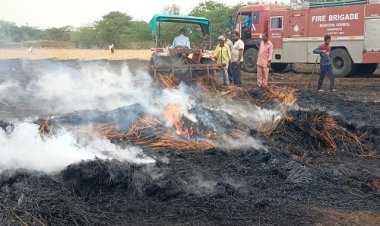 BIG BREAKING: लटकते तारों से निकली चिंगारियां, खेत में मौजूद फसल आग में तब्दील, फिर मौके पर पहुंची दमकल, लेकिन...! मामला नीमच सिटी थाना क्षेत्र का, पढ़े खबर