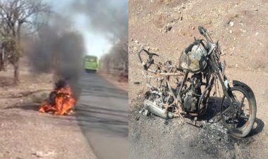 BIG NEWS: निजी काम, और घर से निकला व्यक्ति, बीच रास्ते में धूं-धूं कर जली बाइक, देखते ही देखते हो गई खाक, आग की लपटों से ऐसे बचा शंभूलाल, पढ़े ये खबर