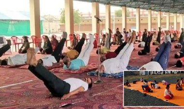 NEWS: विश्व योग दिवस, यहां मंत्री, तो यहां विद्यार्थियों ने किया योग और प्राणायाम, सखलेचा बोले- पहला सुख निरोगी काया, पढ़े खबर