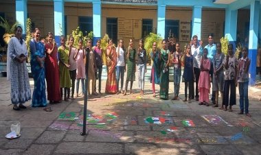 NEWS: जागरूकता अभियान, छात्राओं ने बनाई रंगोली, मतदाताओं को दिया ये संदेश, जीरन CMO ने नगरवासियों ने की ये अपील, पढ़े खबर