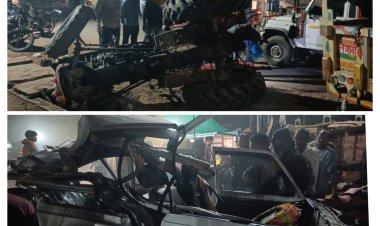 BIG NEWS: रतनगढ़ का घाटा क्षेत्र, ओर तेज रफ्तार ट्रेक्टर,फिर बिगड़ा यू संतुलन,की मारुति वैन के उड़े परखच्चे,मौके पर मची अफरा तफरी,पुलिस ने संभाला मोर्चा, पढ़े ये खबर