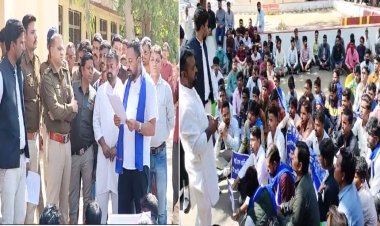 BIG NEWS: मेशी शोरूम से एसपी कार्यालय तक नारेबाजी, फिर पुलिस कप्तान के नाम ज्ञापन, हत्या का आरोप, और सख्त कार्यवाही की मांग, मामला ट्रांसपोर्ट में मिली युवक की लाश का, पढ़े खबर