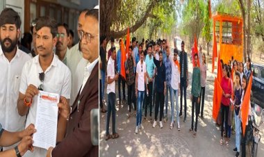 BIG NEWS: पहले अपनाया गांधीवादी तरीका, अब उग्र हुए ABVP कार्यकर्ता, रामपुरा कॉलेज में विरोध प्रदर्शन, शिक्षा मंत्री के नाम ज्ञापन, मामला- शिक्षकों के टाइम टेबल से जुड़ा, पढ़े रुपेश सारू की खबर