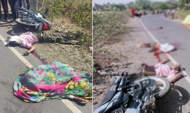 BIG BREAKING: युवक का सिर धड़ से हो गया अलग, रोड़ पर खून ही खून, पहाड़ जैसे इस वाहन से टकराएं बाइक सवार, दो की दर्दनाक मौत, मंदसौर जिले में रौंगटे खड़े कर देने वाला हादसा, पढ़े खबर