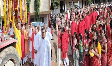 NEWS : बैंड-बाजे के साथ किया नगर भ्रमण, भगवान चारभुजा नाथ की होगी प्राण प्रतिष्ठा, श्रीराम मंदिर में तीन दिवसीय महोत्सव जारी, माहेश्वरी समाज निभा रहा अहम भूमिका, पढ़े खबर