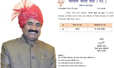 BIG NEWS : चर्चाओं पर लगा विराम, मंदसौर भाजपा जिलाध्यक्ष की कमान अब राजेश दीक्षित के हाथों में, पार्टी हाईकमान का बड़ा फैसला, पढ़े खबर