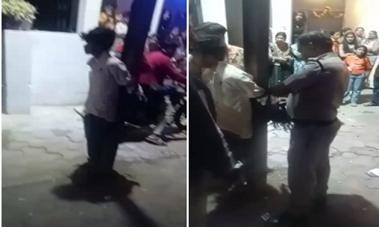 BIG NEWS : प्रेमिका से मिलने उसके घर पहुंचा प्रेमी, पति ने देखा, तो खड़ा हो गया हंगामा, युवक को बांध दिया पोल से, फिर कैंट पुलिस भी पहुंची मौके पर, घटना नीमच की इस कॉलोनी की, पढ़े हाईवोल्टेज ड्रामे से जुड़ी ये खबर