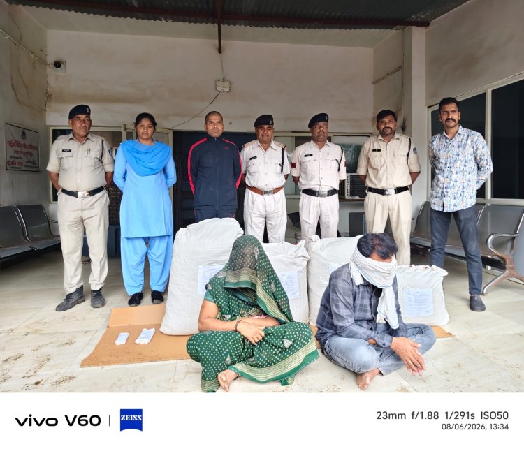 बड़ी खबर: मंदसौर पुलिस का ऑपरेशन सफल,62 किलो 840 ग्राम डोडाचूरा के साथ अंतरराज्यीय तस्कर दंपती गिरफ्तार, महिलाओं और मासूम बच्चों की आड़ में चल रहा था नशे का खेल, पढ़े खबर